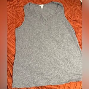 Bozzolo Heather Gray V-Neck Top Size 3X NEW